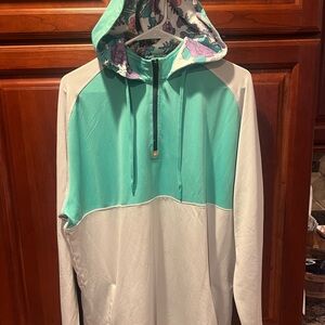 Swannies Golf Hoodie with Floral Hood Men’s XL